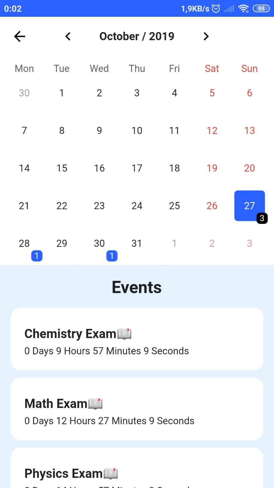 Countdown Flutter App (Android & IOS) by FaayTech CodeCanyon